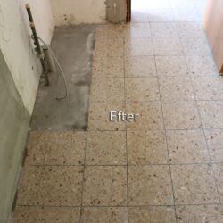 Polering af marmor efter