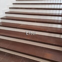 Polering af fliser på Horsens Museum